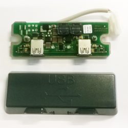 Prise USB3.0 2.5A double à plaquer sortie filaire Sesaly (grise)